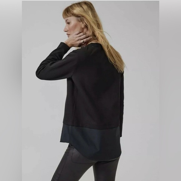ATHLETA Gallery Top 2.0 Tunic Hybrid Work Top in Black Size Medium - Picture 2 of 13